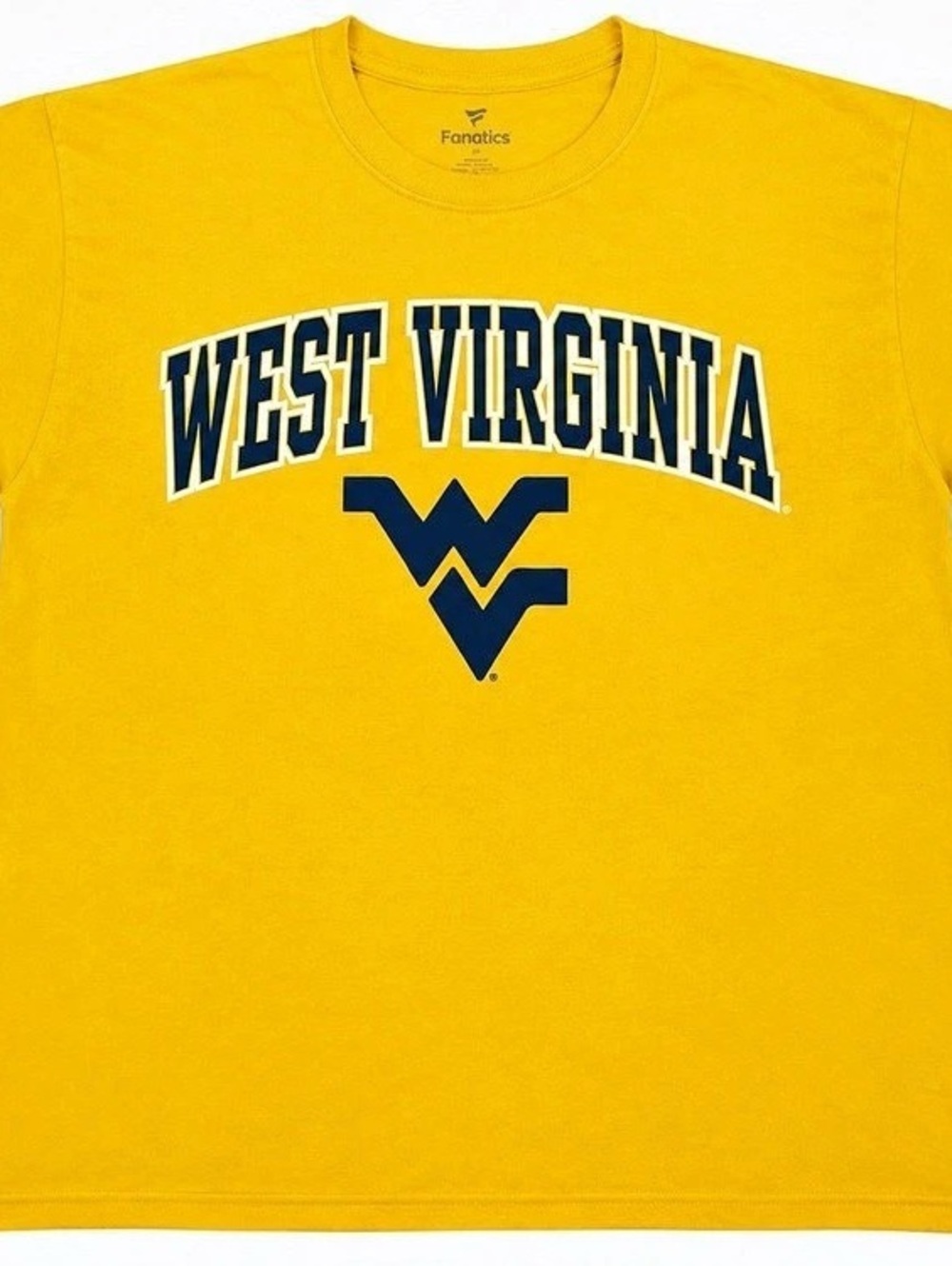 Fanatics West Virginia Mountaineers Campus T-Shirt Yellow & Blue Large